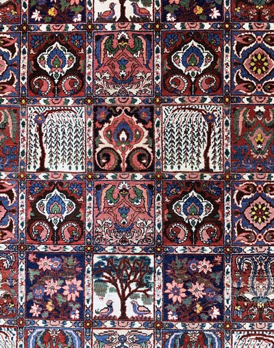 27041029e - Felder Bachtiar fein, Persien, Mitte 20.Jhd, Wolle auf Baumwolle, ca. 388 x 308 cm,EHZ: ...