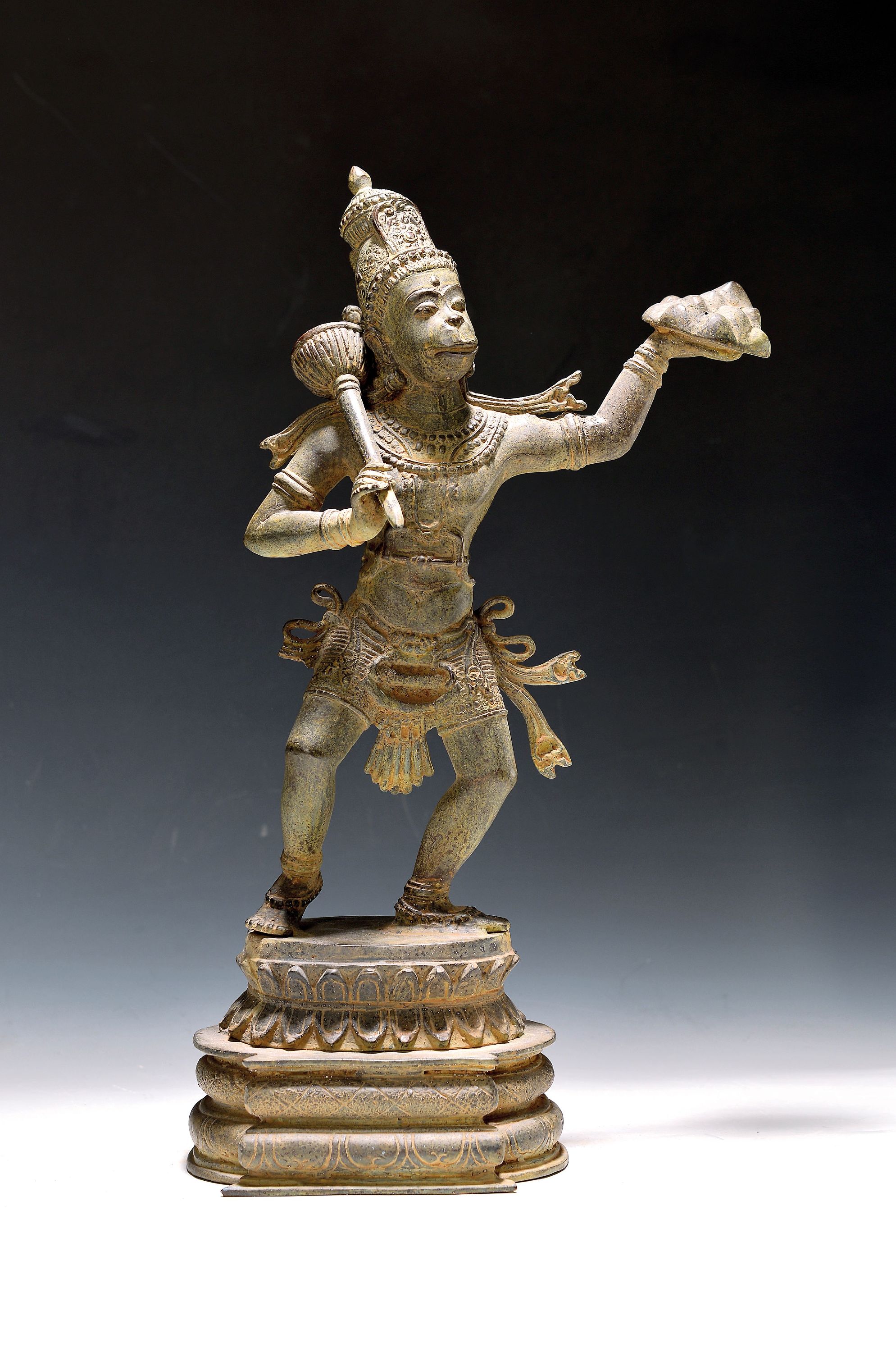 Image 27041150 - Große Bronzefigur, Hanuman, Affengott, Indien, patiniert, stehender Gott, Symbol für ...