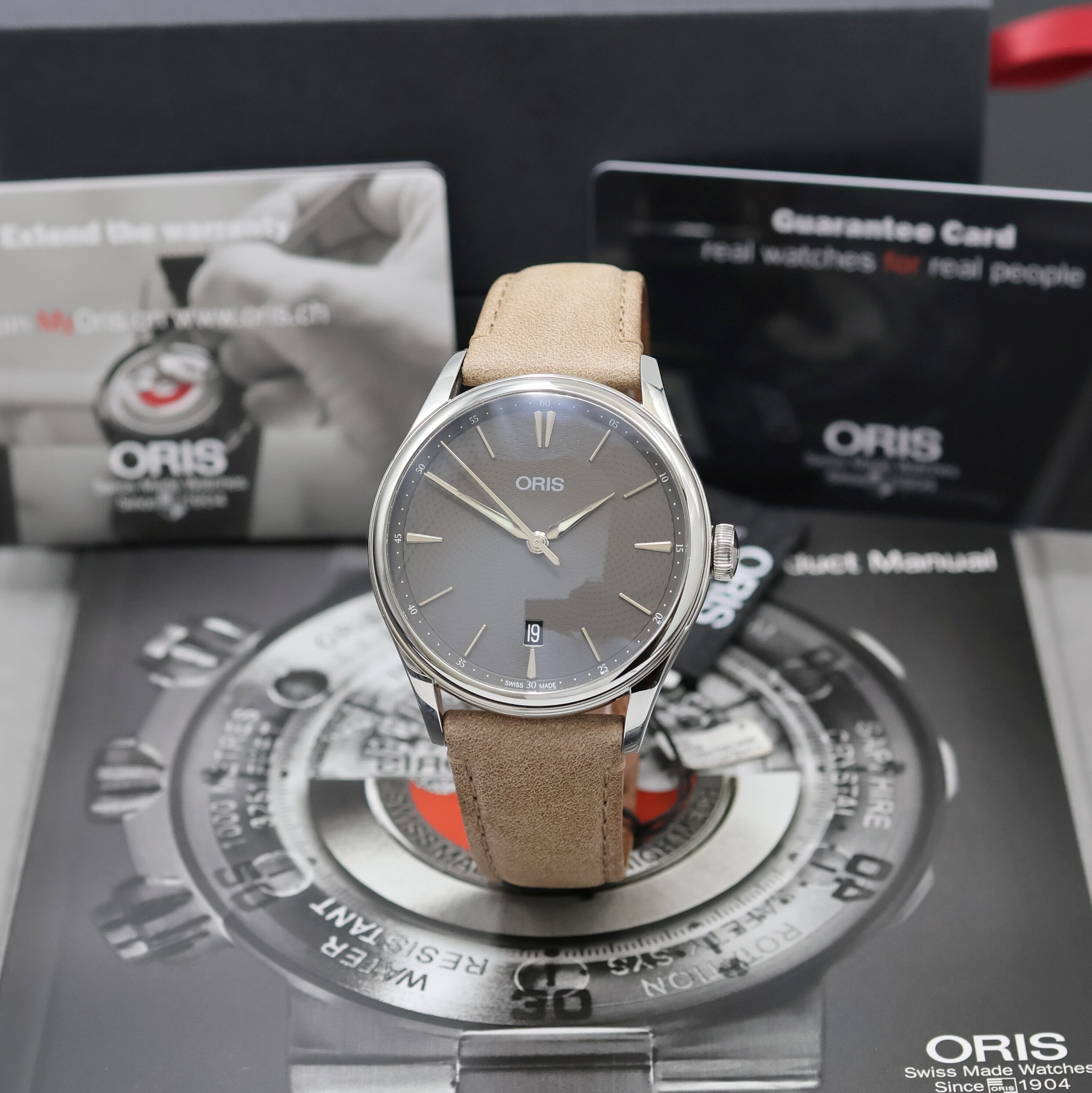 Image 27041165 - ORIS Herrenarmbanduhr Atelier Date Referenz 01 733 7721 4053-07 5 21 32FC, Automatik, ...