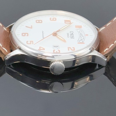 27041117c - CHRIST Herrenarmbanduhr in Stahl, Schweiz um 2015, Automatik, beids. vergl. Geh., ...