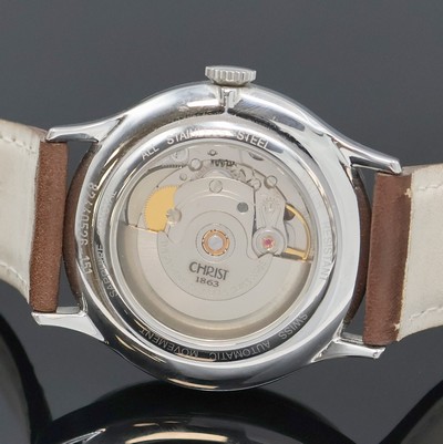 27041117d - CHRIST Herrenarmbanduhr in Stahl, Schweiz um 2015, Automatik, beids. vergl. Geh., ...