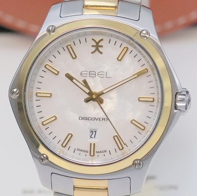 27041140b - EBEL Damenarmbanduhr Discovery Referenz 04.3.15.2035, quarz, Edelstahl/Gold kombiniert ...