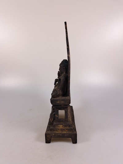 27041158d - Bronzefigur, Buddhagruppe/zwei Buddhas, Mongolei, 20. Jh., zwei sitzende Buddhas auf ...