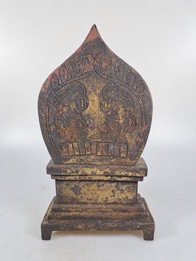 27041158e - Bronzefigur, Buddhagruppe/zwei Buddhas, Mongolei, 20. Jh., zwei sitzende Buddhas auf ...