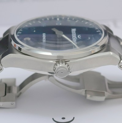 27041160d - MEISTERSINGER Einzeiger-Herrenarmbanduhr Kaenos Petrol Referenz KS939, Automatik, ...