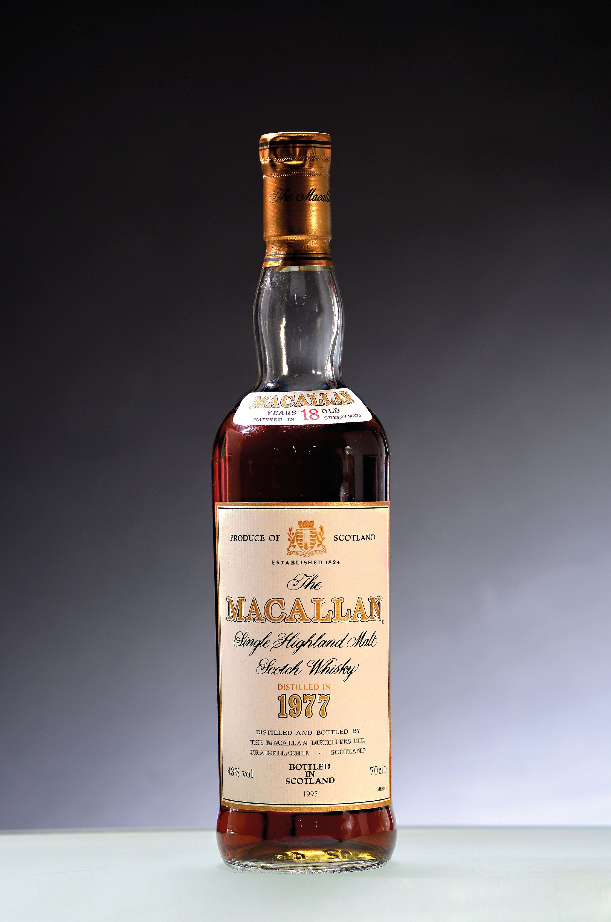 Image 27041248 - 1 Flasche 1977 MacAllan, Single Highland Malt Scotch Whisky, 18 years old, abgefüllt ...