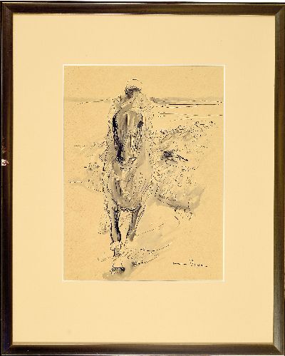 27041222k - Otto Dill, 1884 Neustadt a.d. Wstr. - 1957 Bad Dürkheim, Tuschezeichnung aquarelliert, ...