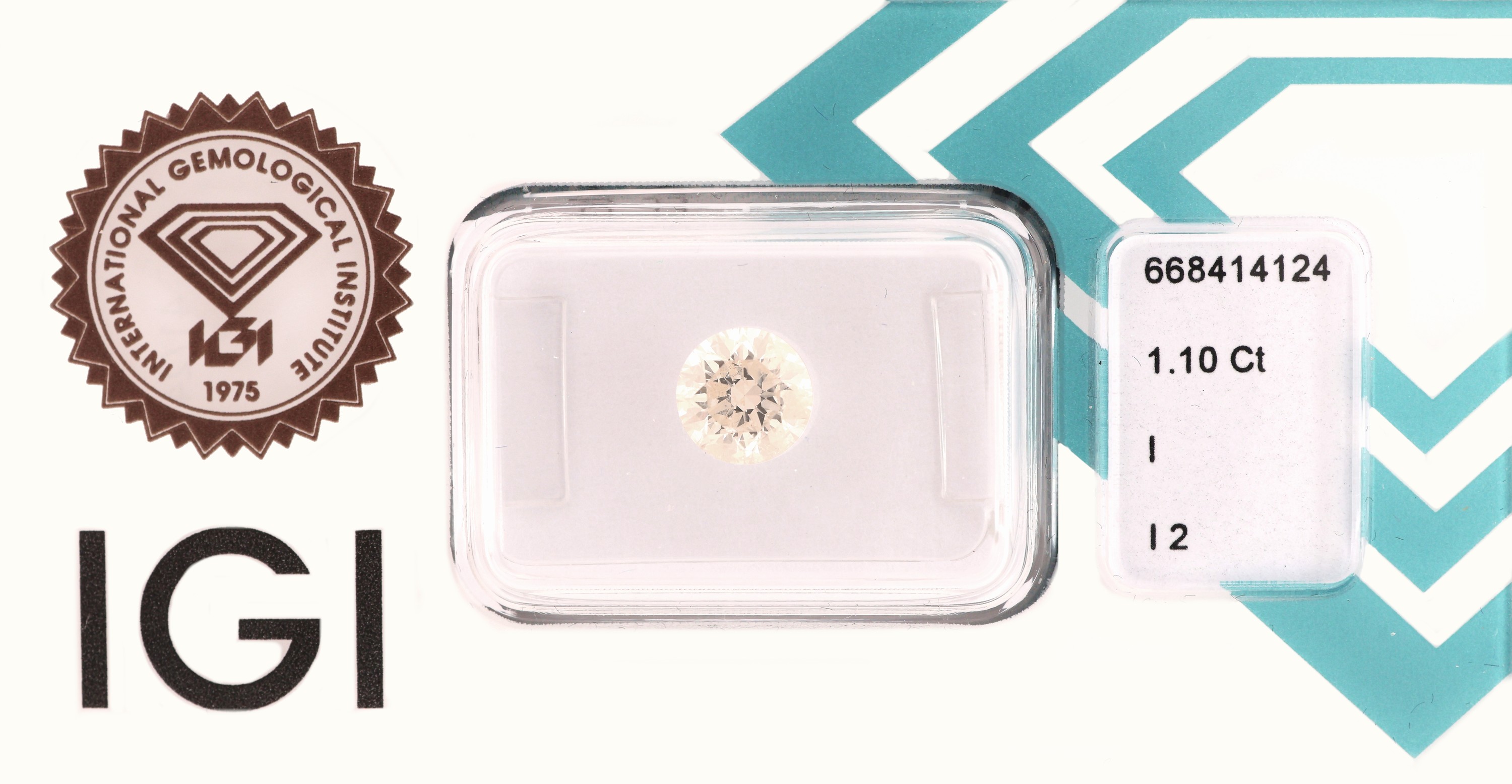 Image 27041608 - Loser Brillant 1.10 ct l.get.Weiß(I)/p2, eingeschweißt, IGI-Expertise