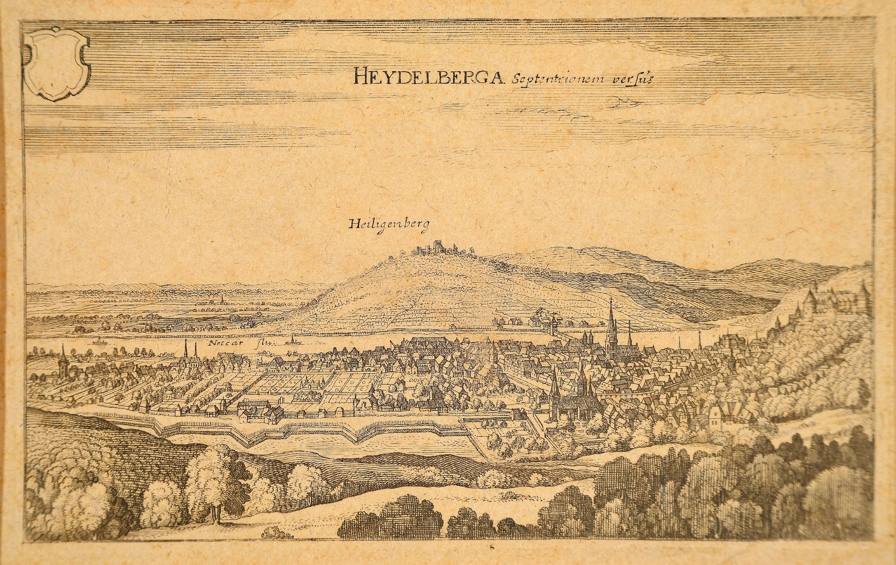 Image 27041620 - Matthäus Merian d.Ä., 1593 Basel-1650 Langenschwalbach, Radierung, ´Heydelberga ...
