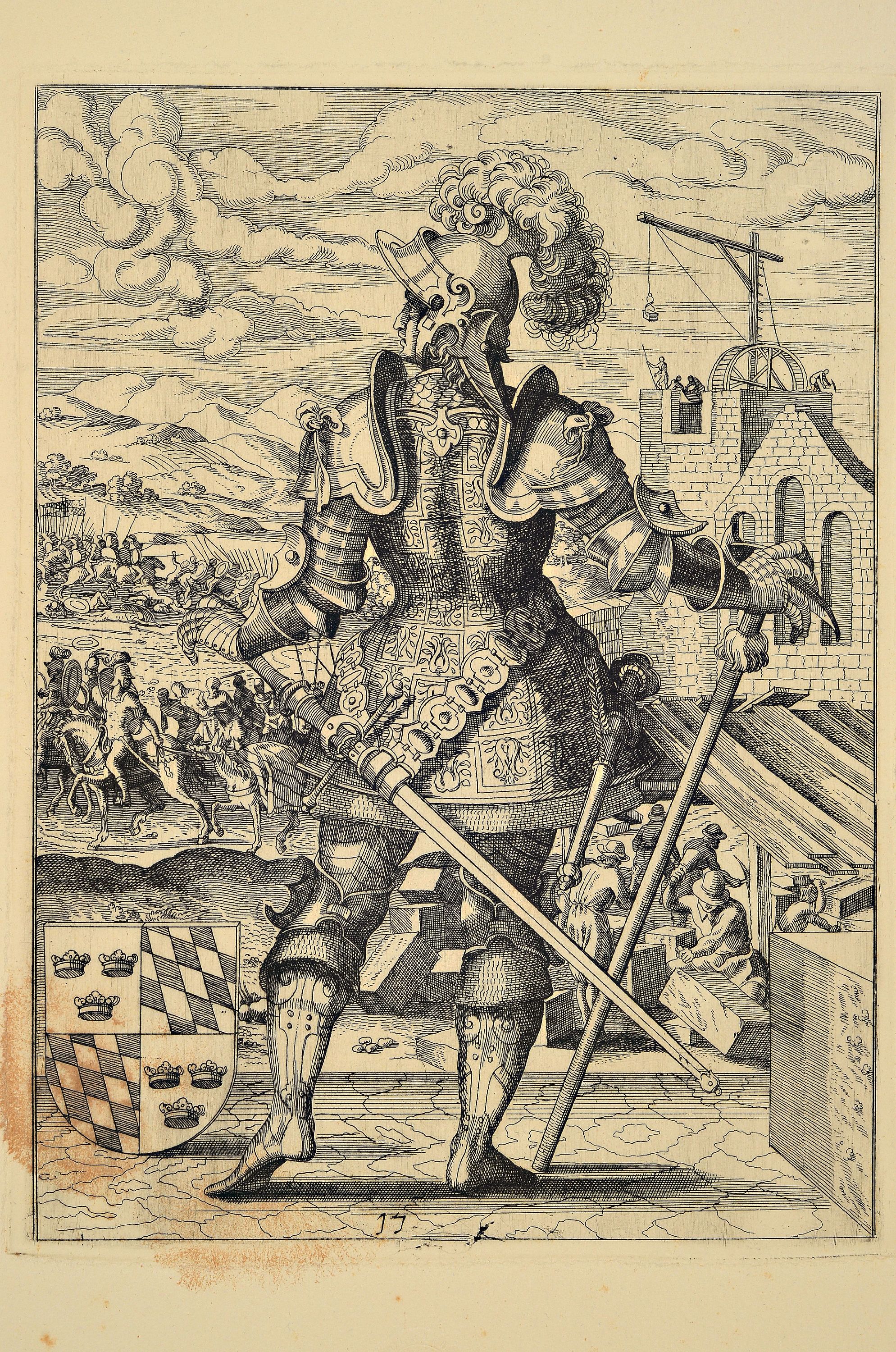 Detail k: Nach Jost Amman (1539-1591), 18 Kupferstiche aus "Icones Ducum Bavariae" (1583), Abzüge von den Originalplatten durch die ...
