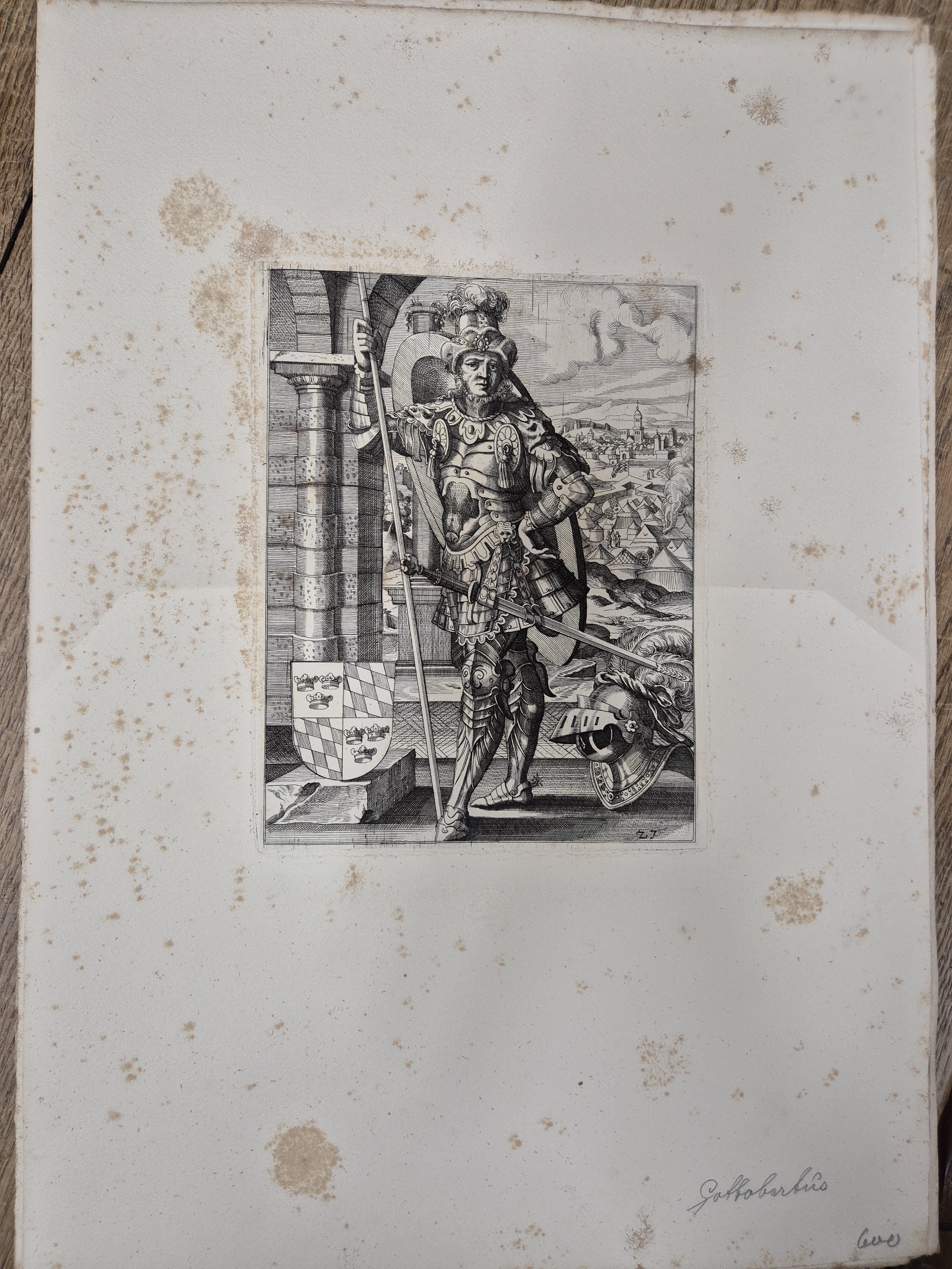 Detail q: Nach Jost Amman (1539-1591), 18 Kupferstiche aus "Icones Ducum Bavariae" (1583), Abzüge von den Originalplatten durch die ...