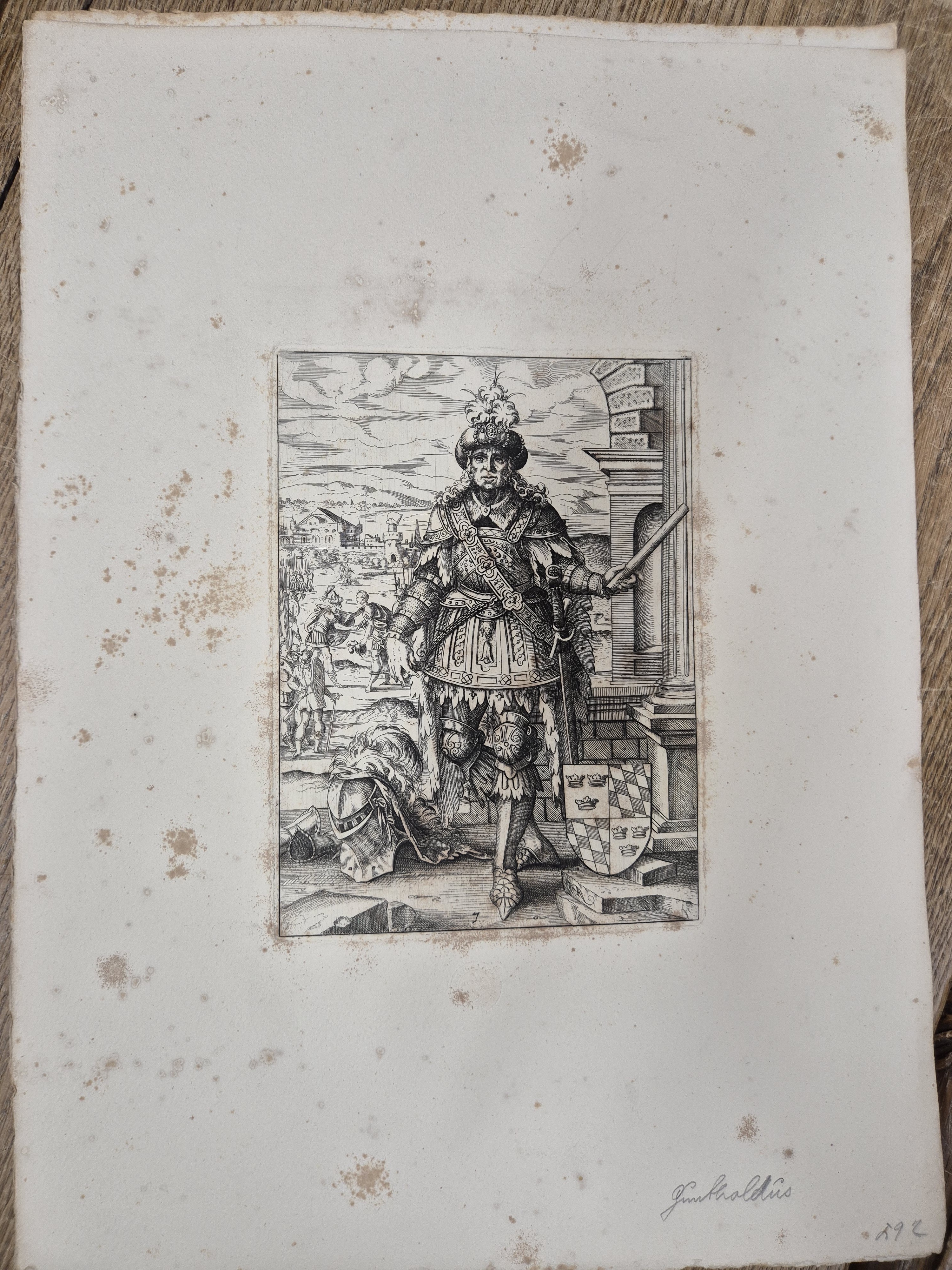 Detail t: Nach Jost Amman (1539-1591), 18 Kupferstiche aus "Icones Ducum Bavariae" (1583), Abzüge von den Originalplatten durch die ...