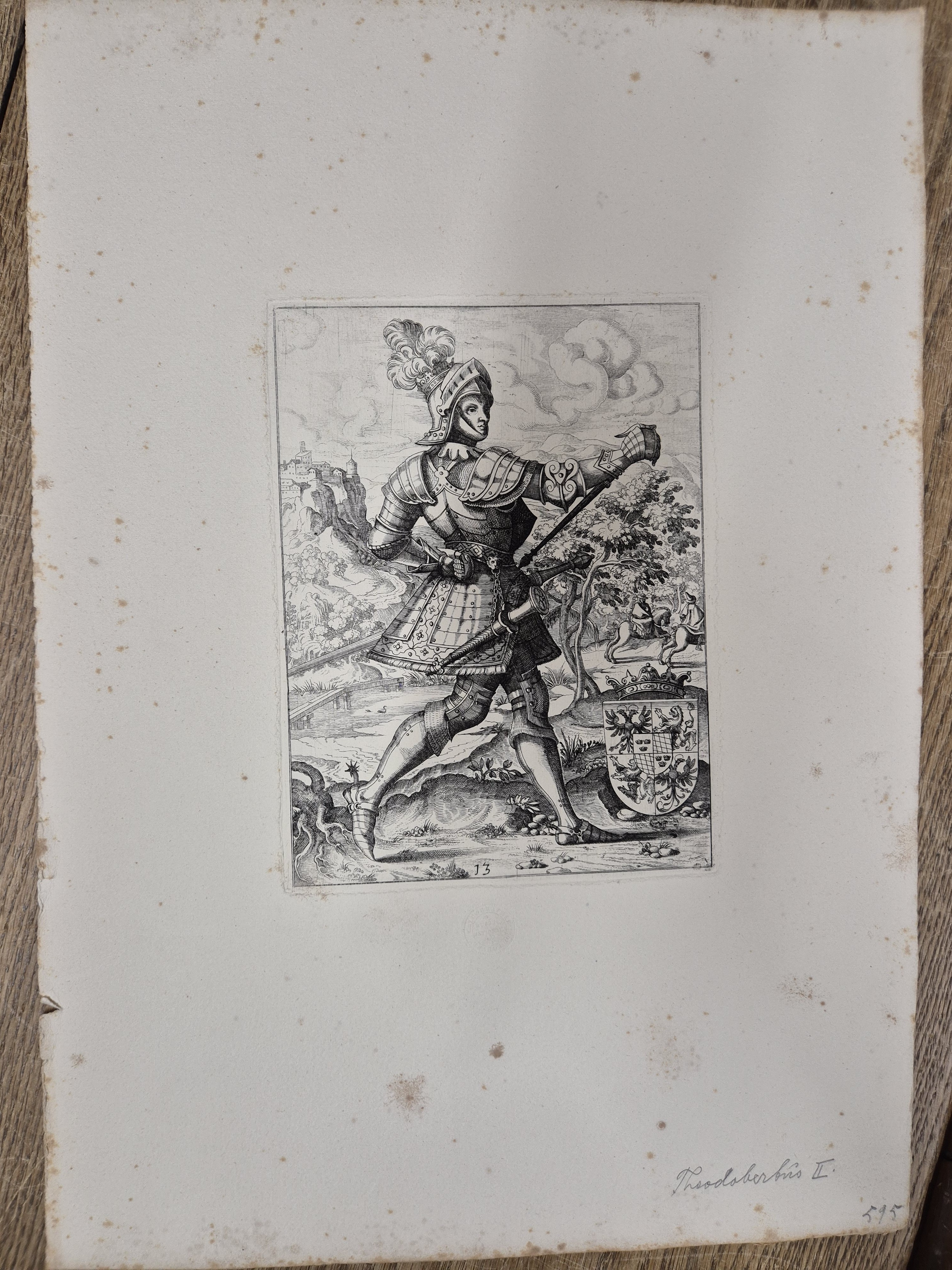 Detail v: Nach Jost Amman (1539-1591), 18 Kupferstiche aus "Icones Ducum Bavariae" (1583), Abzüge von den Originalplatten durch die ...