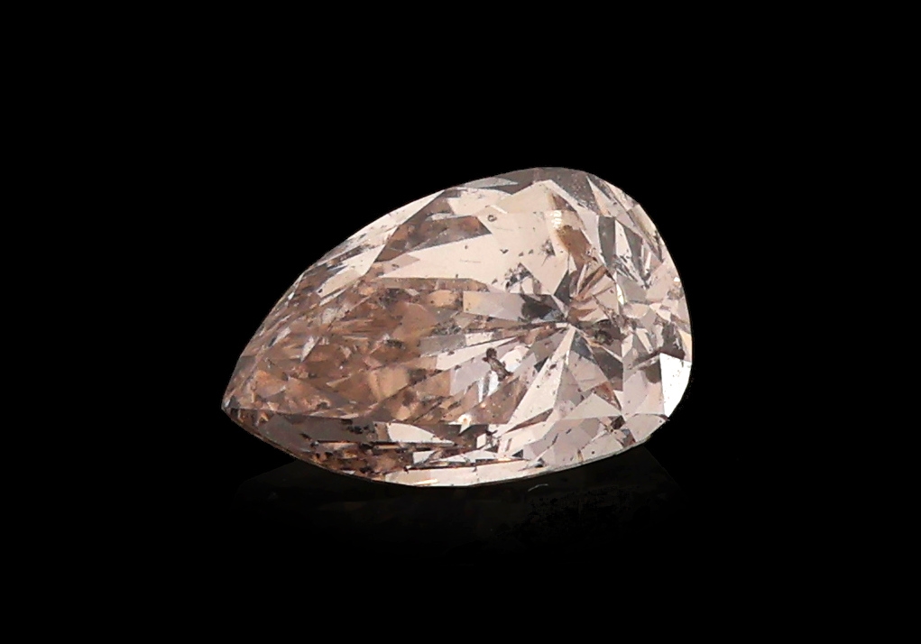 Detail a: Loser Diamant-Tropfen 0.53 ct Natural Fancy Pinkish Brown, GIA Zertifikat