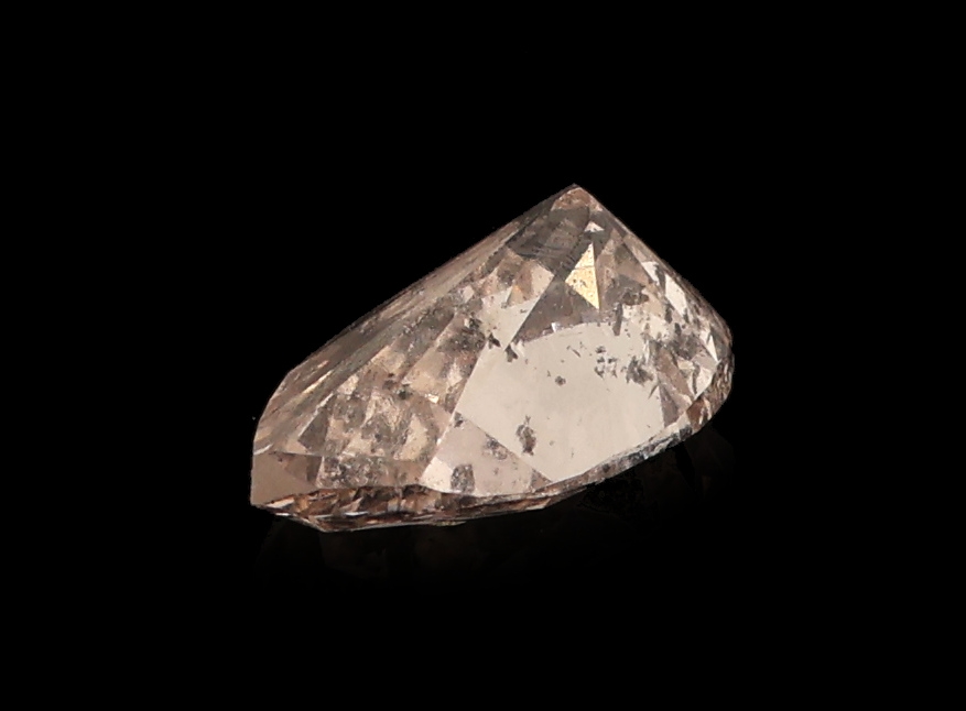 Detail b: Loser Diamant-Tropfen 0.53 ct Natural Fancy Pinkish Brown, GIA Zertifikat