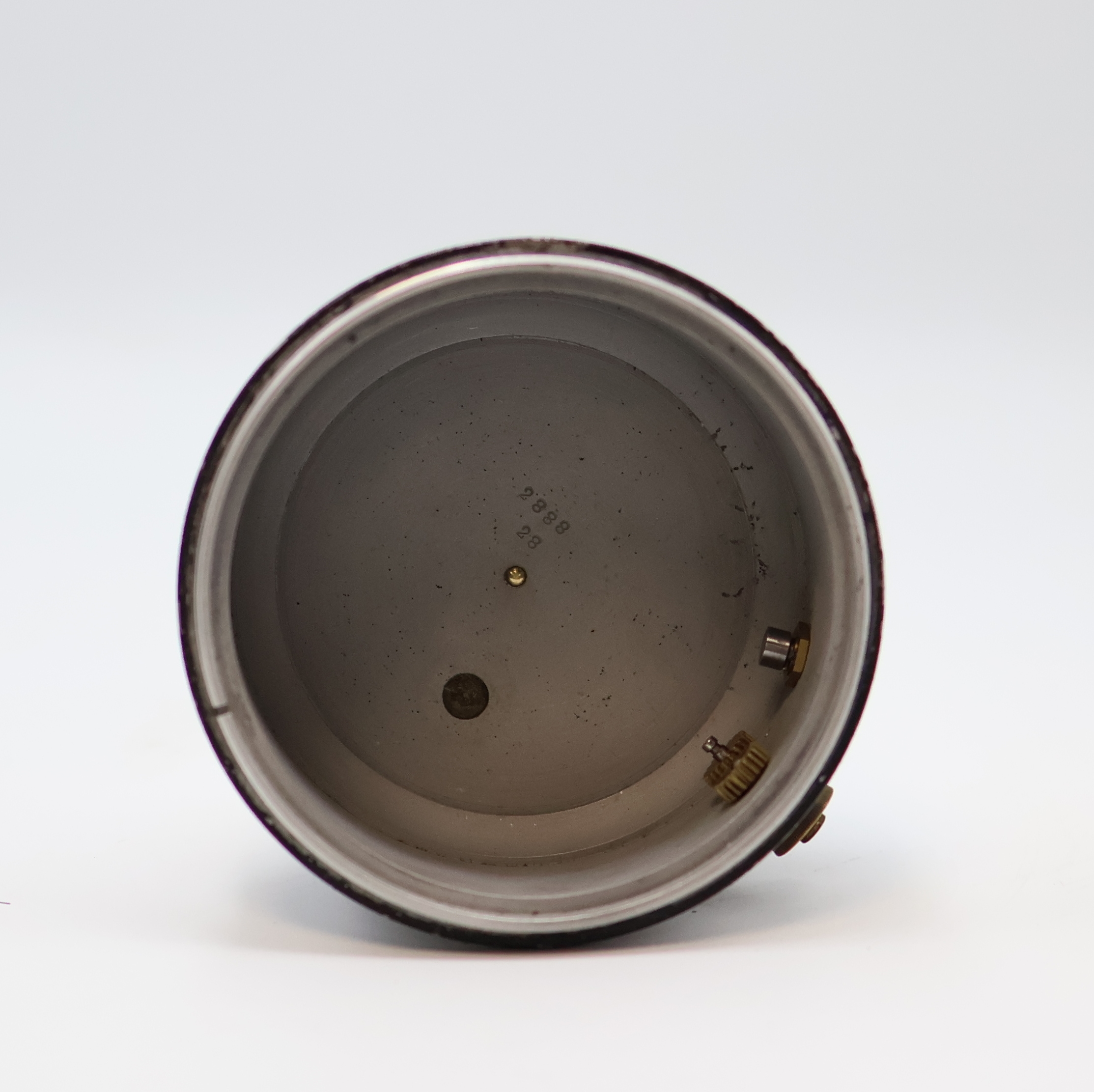 Detail c: WEMPE Chronometerwerke Marinechronometer mit Ankerhemmung ohne Holzkasten, Deutschland um 1942, geschwärztes Aluminium-Geh., Lünette verschr., ...