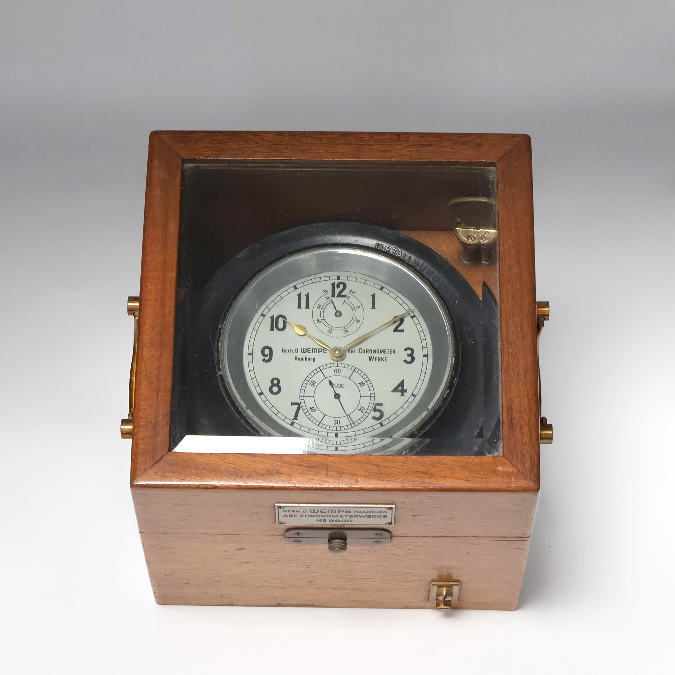 Image 27041688 - WEMPE ship´s chronometer with lever escapement, Germany around 1942, two piece ...
