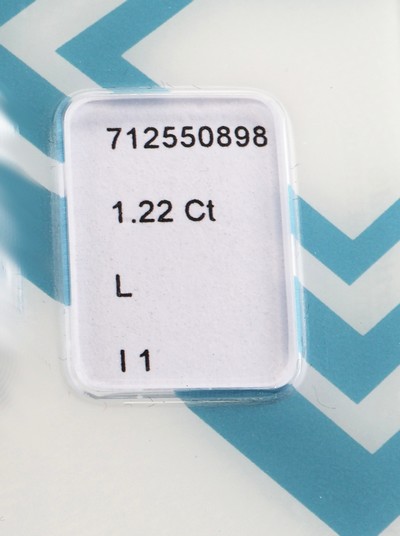 27041619a - Loser Brillant, 1.22 ct Getöntes Weiß(L)/p1, eingeschweißt, IGI-Expertise