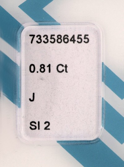 27041621a - Loser Diamant, 0.81 ct l.get.Weiß(J)/si2, Kissenschliff, verschweißt, IGI-Expertise