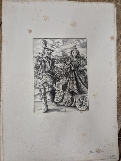 27041628s - Nach Jost Amman (1539-1591), 18 Kupferstiche aus ´Icones Ducum Bavariae´ (1583), Abzüge ...