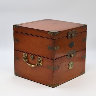 27041655c - 1. Moskauer Uhrenfabrik Nummer 490 frühes Marinechronometer mit Lange-Rohwerk, UDSSR um ...