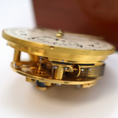 27041665i - 1. Moskauer Uhrenfabrik Marinechronometer, UDSSR um 1958, 3-tlg. Holzbox, seitl. ...