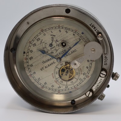 27041680d - THOMAS MERCER Vermessungschronometer in Aluminium Gehäuse, England um 1945, 2-tlg. ...