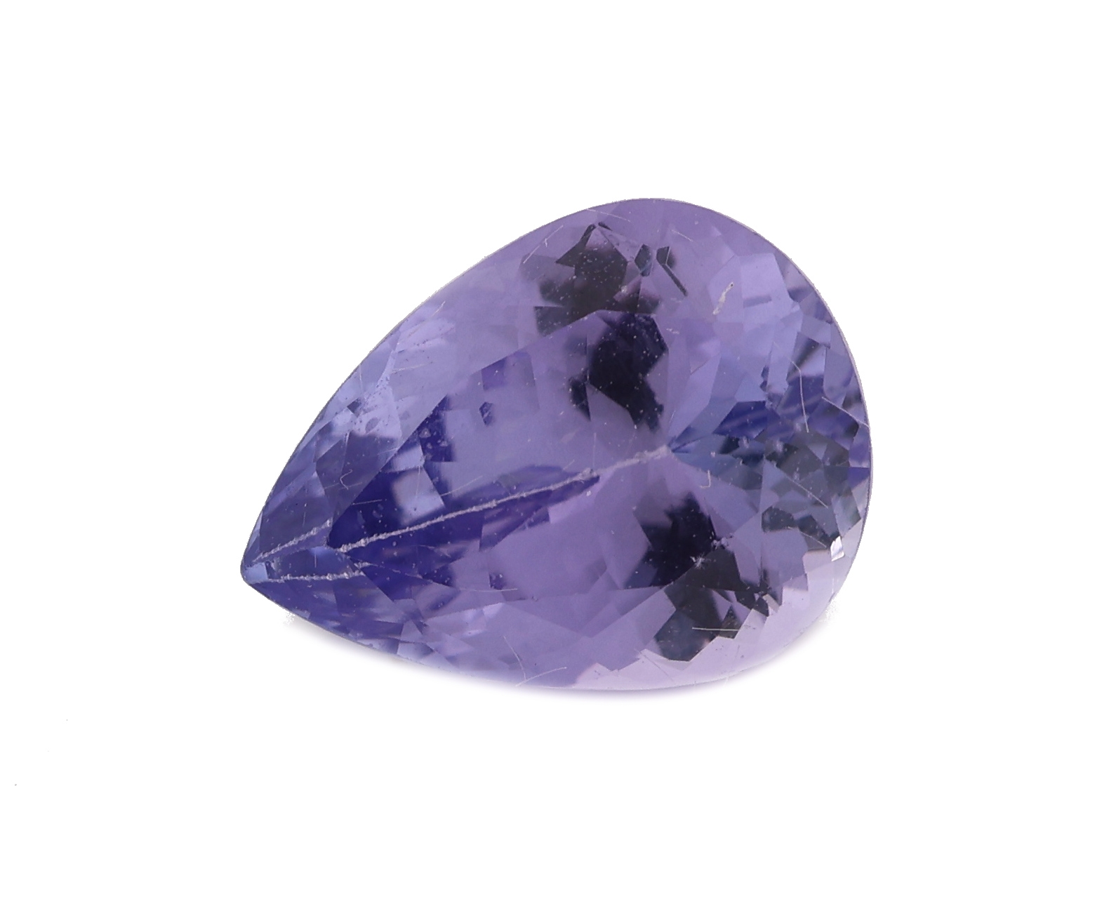 Loser Tansanit, ca. 1.86 ct, facett. Tropfen