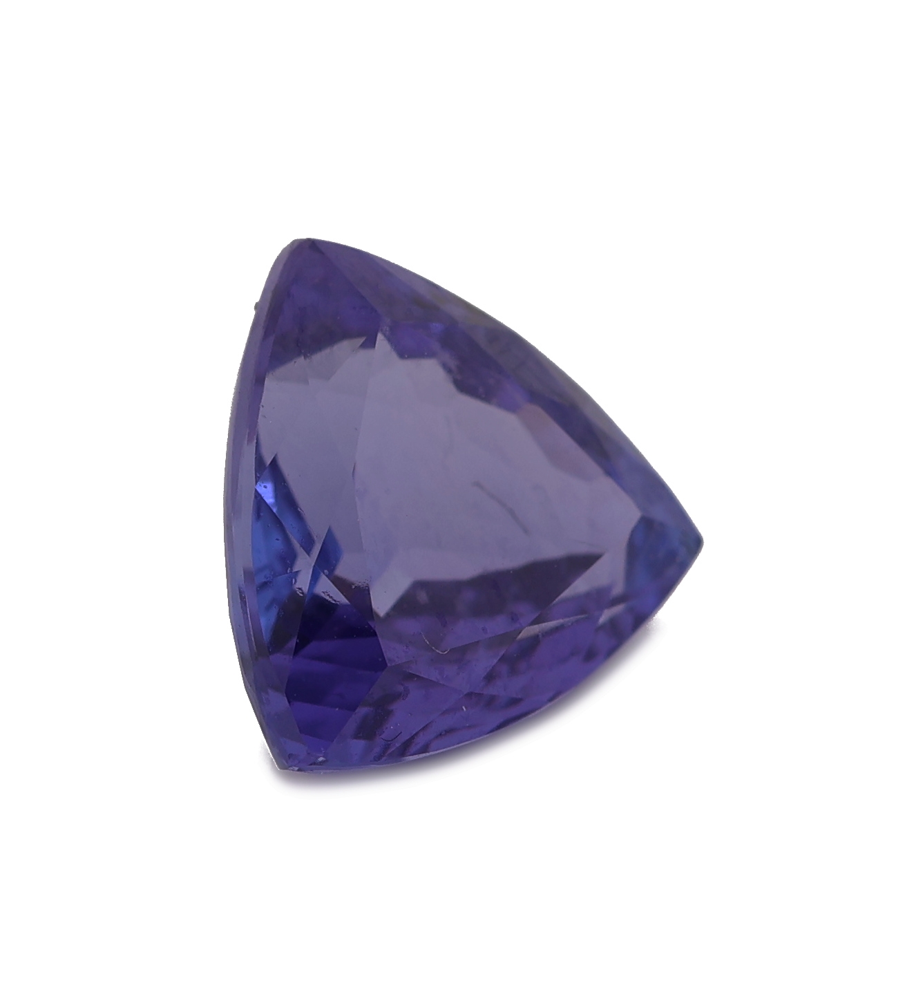 Detail a: Loser Tansanit, ca. 2.58 ct, facett. Triangel