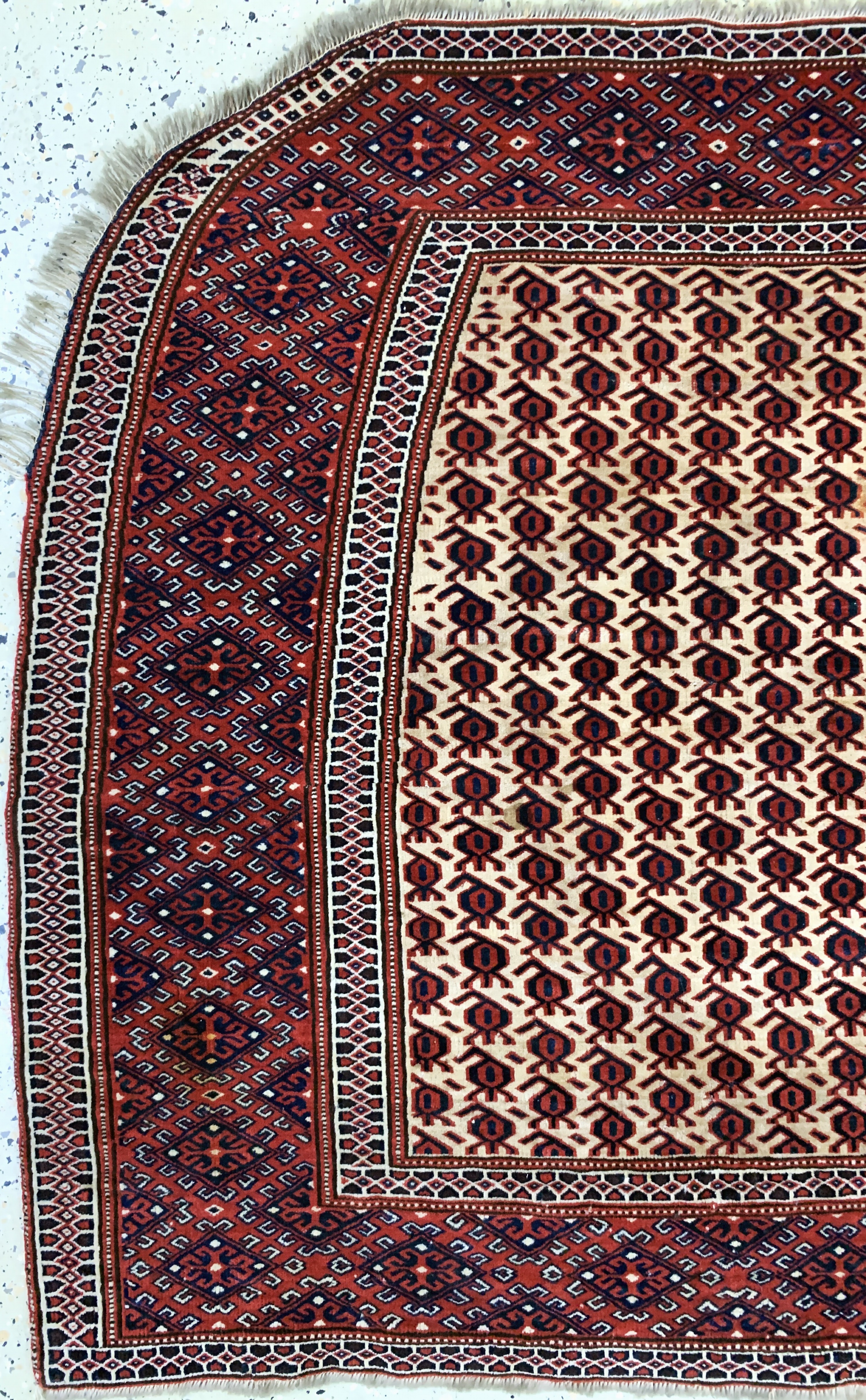 Detail b: Yomud"Salachak"antik, Turkmenistan, um 1900, Wolle auf Wolle, ca. 105 x 110 cm, EHZ: 2