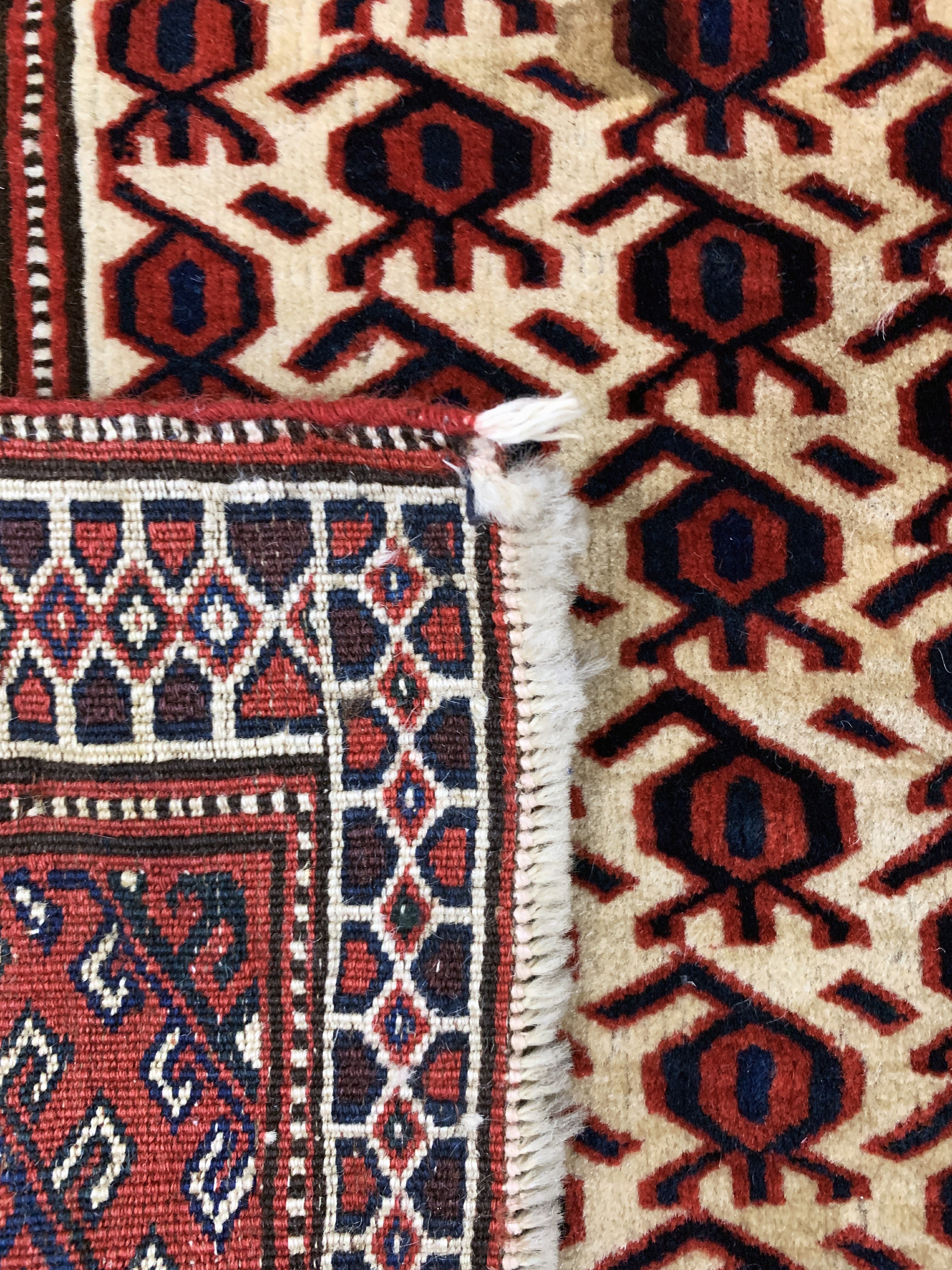 Detail d: Yomud"Salachak"antik, Turkmenistan, um 1900, Wolle auf Wolle, ca. 105 x 110 cm, EHZ: 2