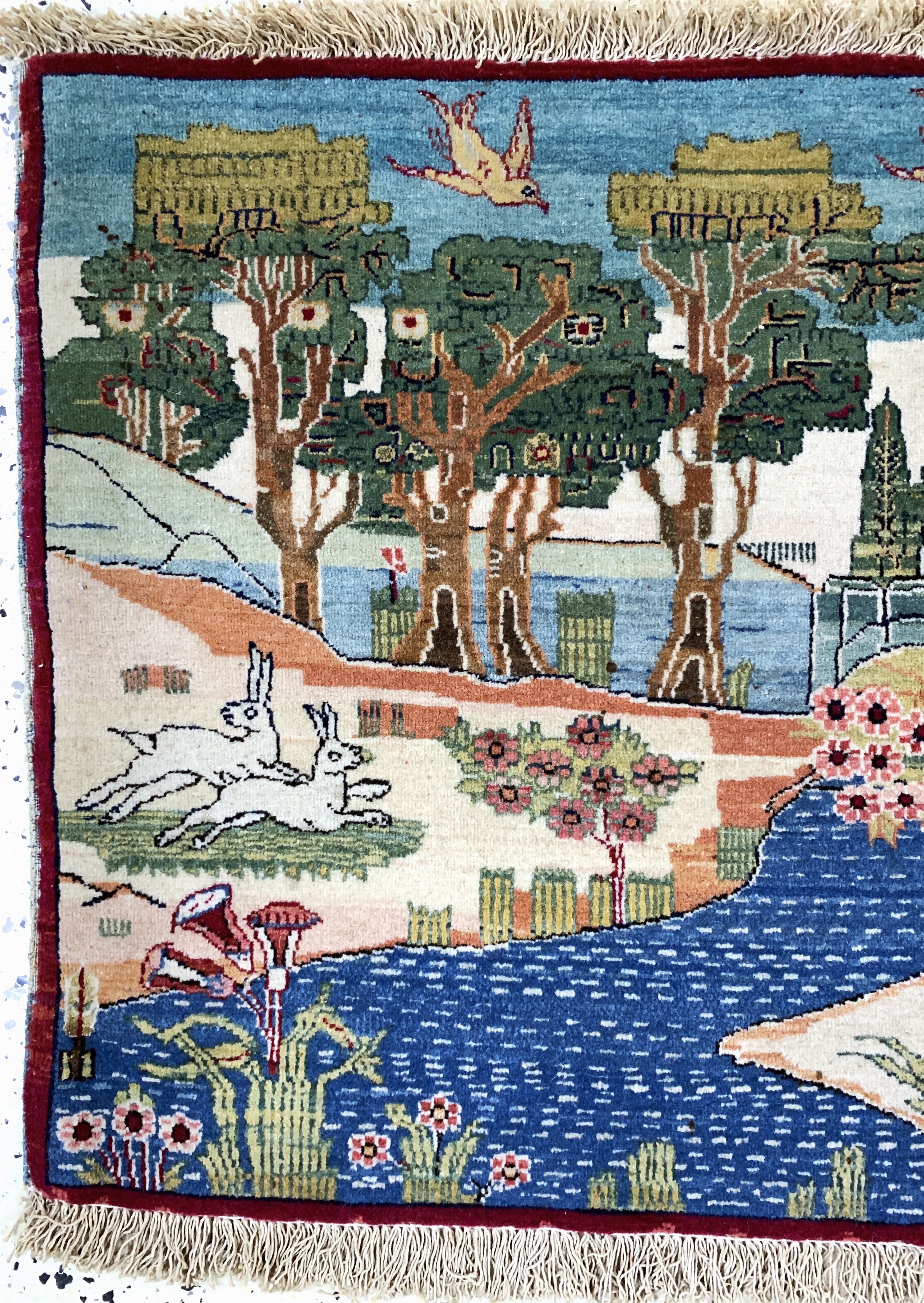 Detail b: Keschan alt, Persien, Anfang 20.Jhd, Wolle auf Baumwolle, ca. 93 x 58 cm, EHZ: 2