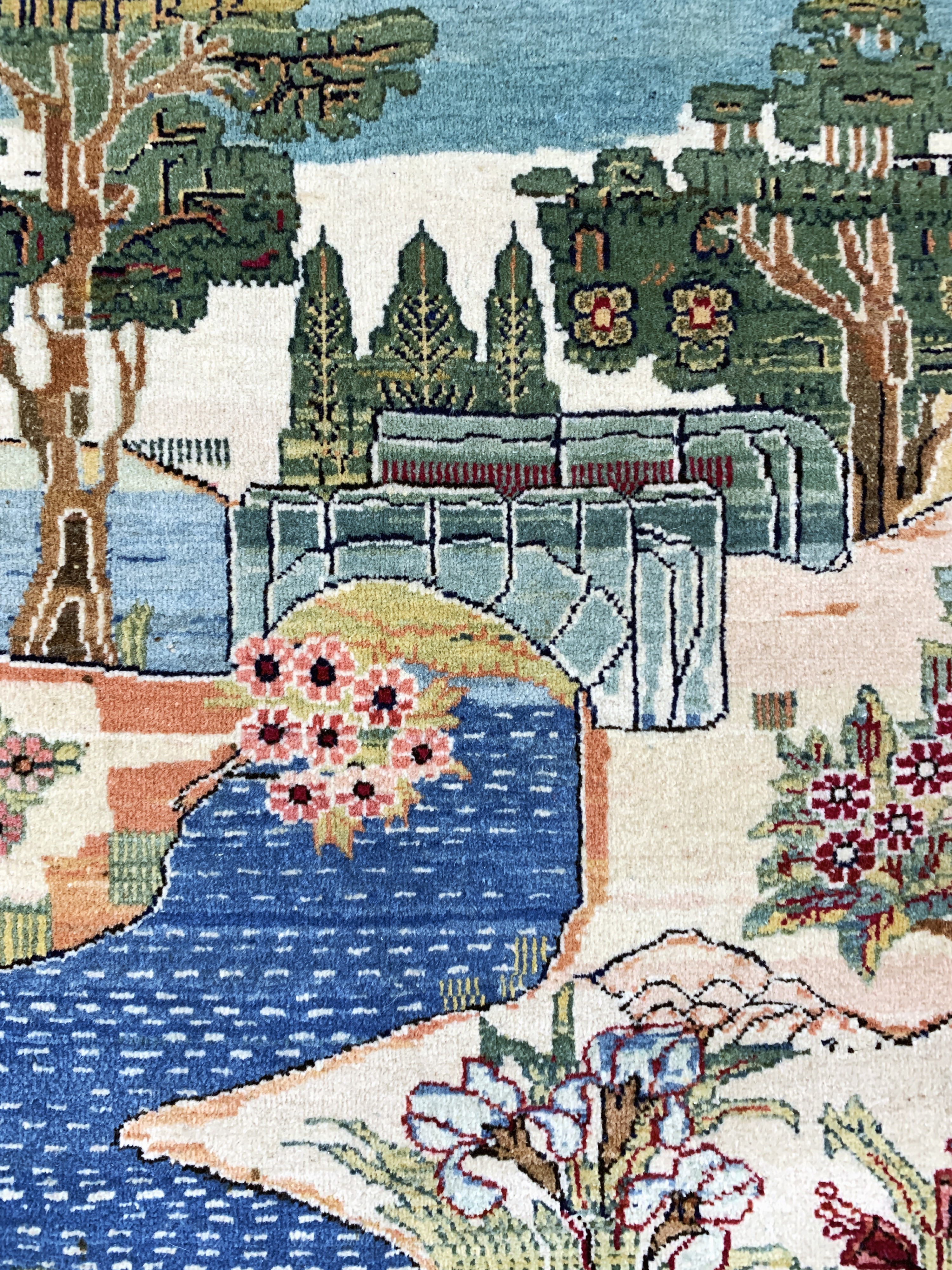 Detail c: Keschan alt, Persien, Anfang 20.Jhd, Wolle auf Baumwolle, ca. 93 x 58 cm, EHZ: 2