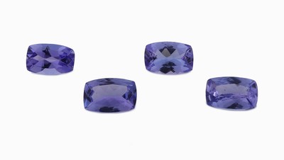 Image Lot 4 lose Tansanite, zus. ca. 2.04 ct Schätzpreis: 570, - EUR