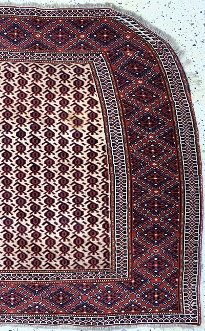 27041770a - Yomud´Salachak´antik, Turkmenistan, um 1900, Wolle auf Wolle, ca. 105 x 110 cm, EHZ: 2 ...