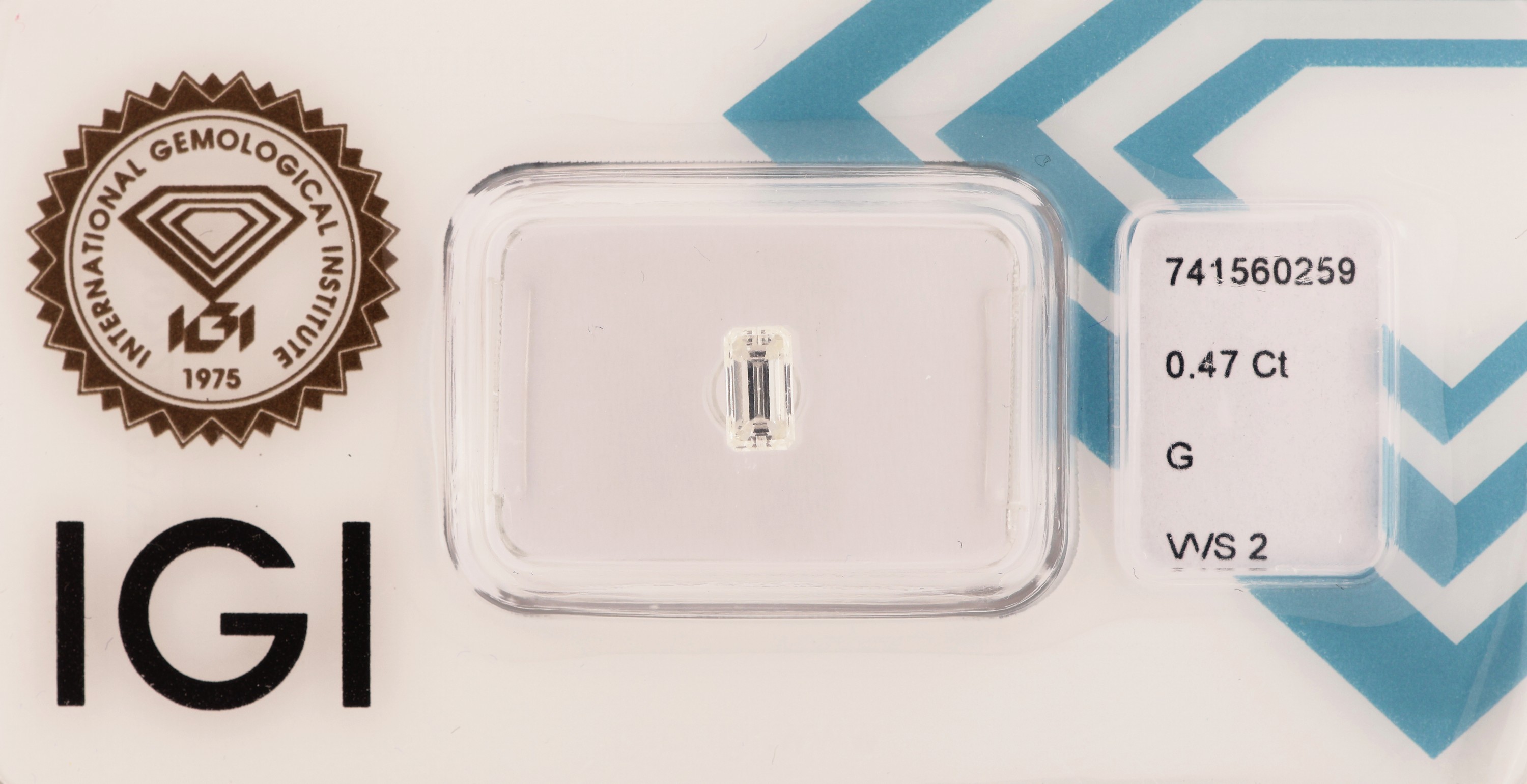 Image 27041873 - Loser Diamant, 0.47 ct feines Weiß(G)/vvs2, Emerald Cut, eingeschweißt, mit ...