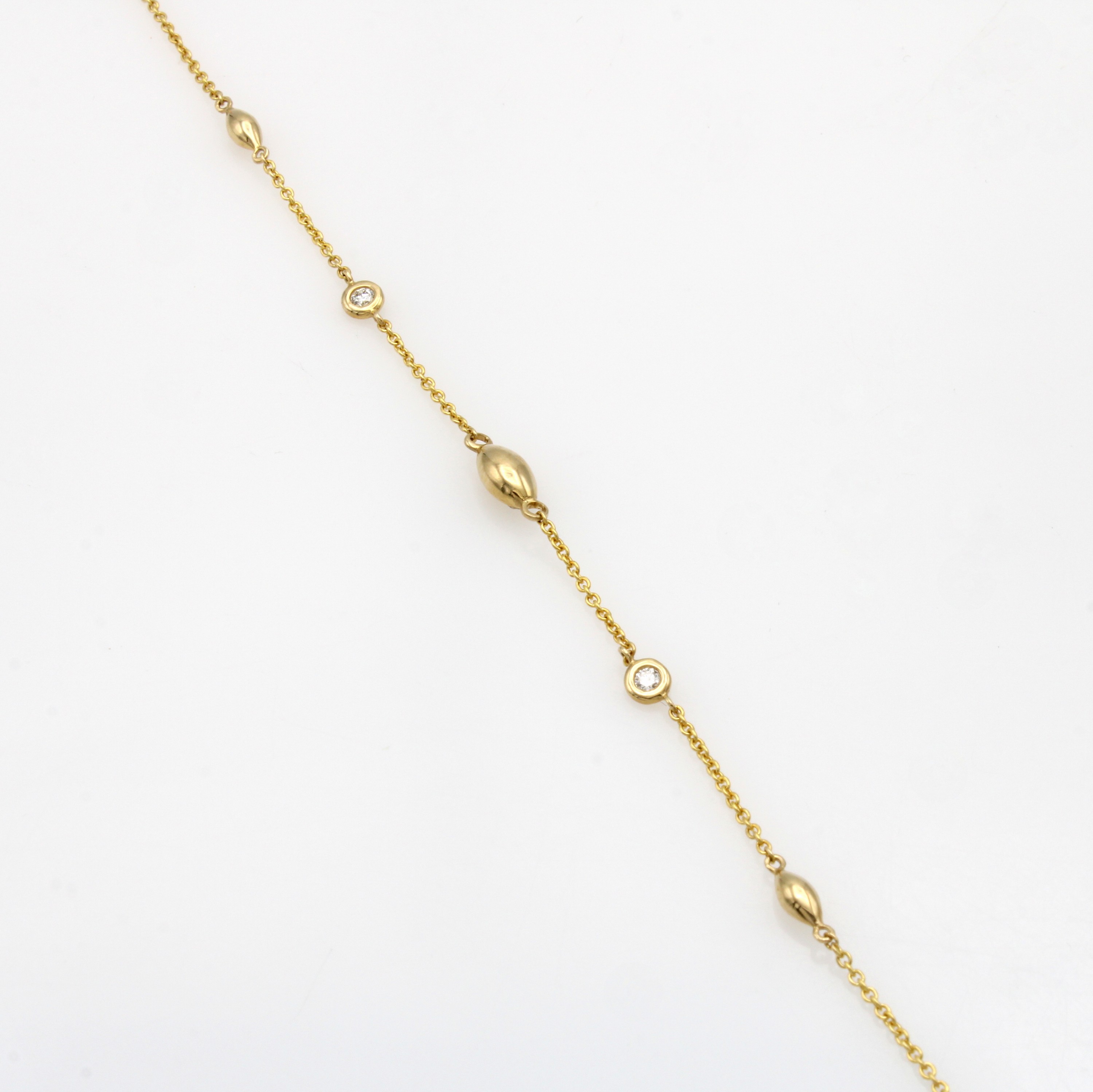 Image 27041879 - Armband mit Brillanten, GG 585/000, olivef. Zwischenelemente, 2 Brill. in Zargenf. zus. ...