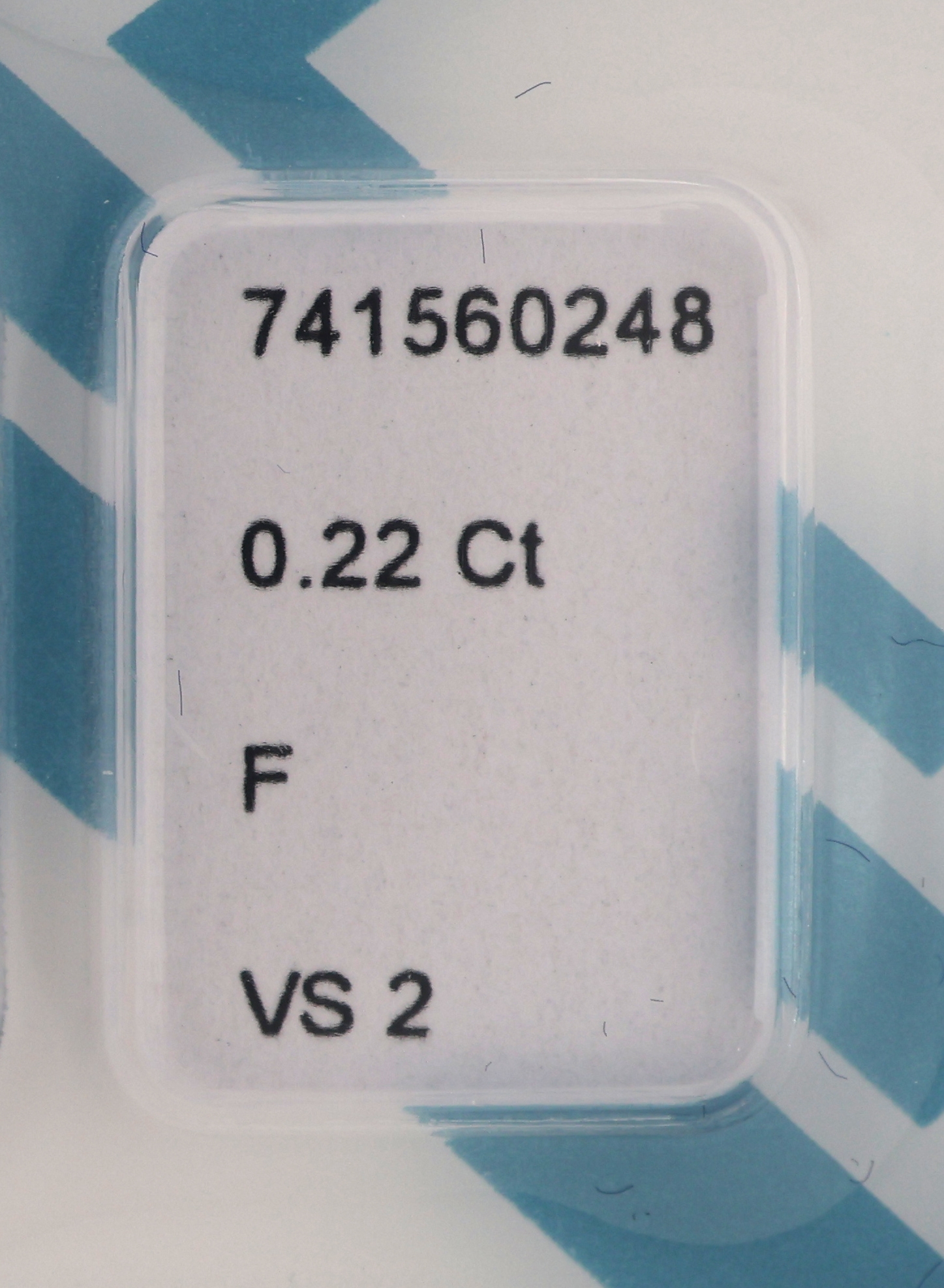 Detail a: Loser Brillant, 0.22 ct feines Weiß+(F)/vs2, eingeschweißt, mit IGI-Expertise