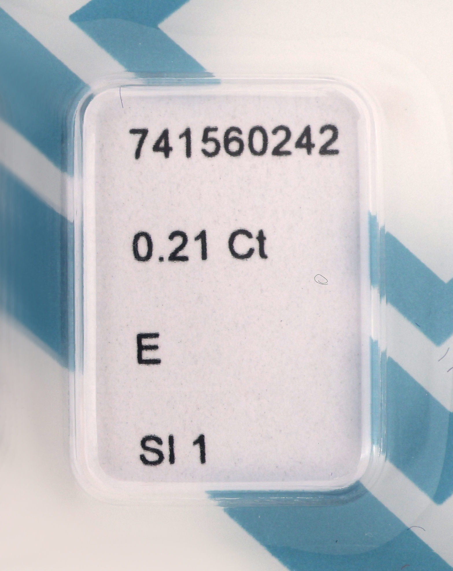 Detail a: Loser Brillant, 0.21 ct hochfeines Weiß(E)/si1, eingeschweißt, mit IGI-Expertise