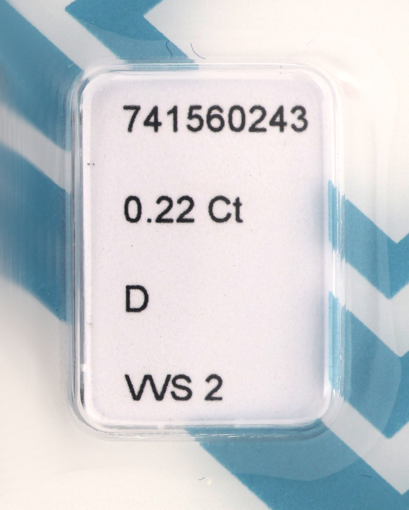 Detail a: Loser Brillant, 0.22 ct hochfeines Weiß+(D)/vvs2, eingeschweißt, mit IGI- Expertise