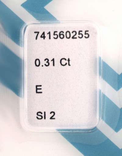 27041874a - Loser Brillant, 0.31 ct hochfeines Weiß(E)/si2, eingeschweißt, mit IGI-Expertise ...