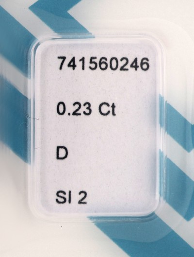 27041878a - Loser Brillant, 0.23 ct hochfeines Weiß (D)/si2, eingeschweißt, mit IGI-Expertise ...