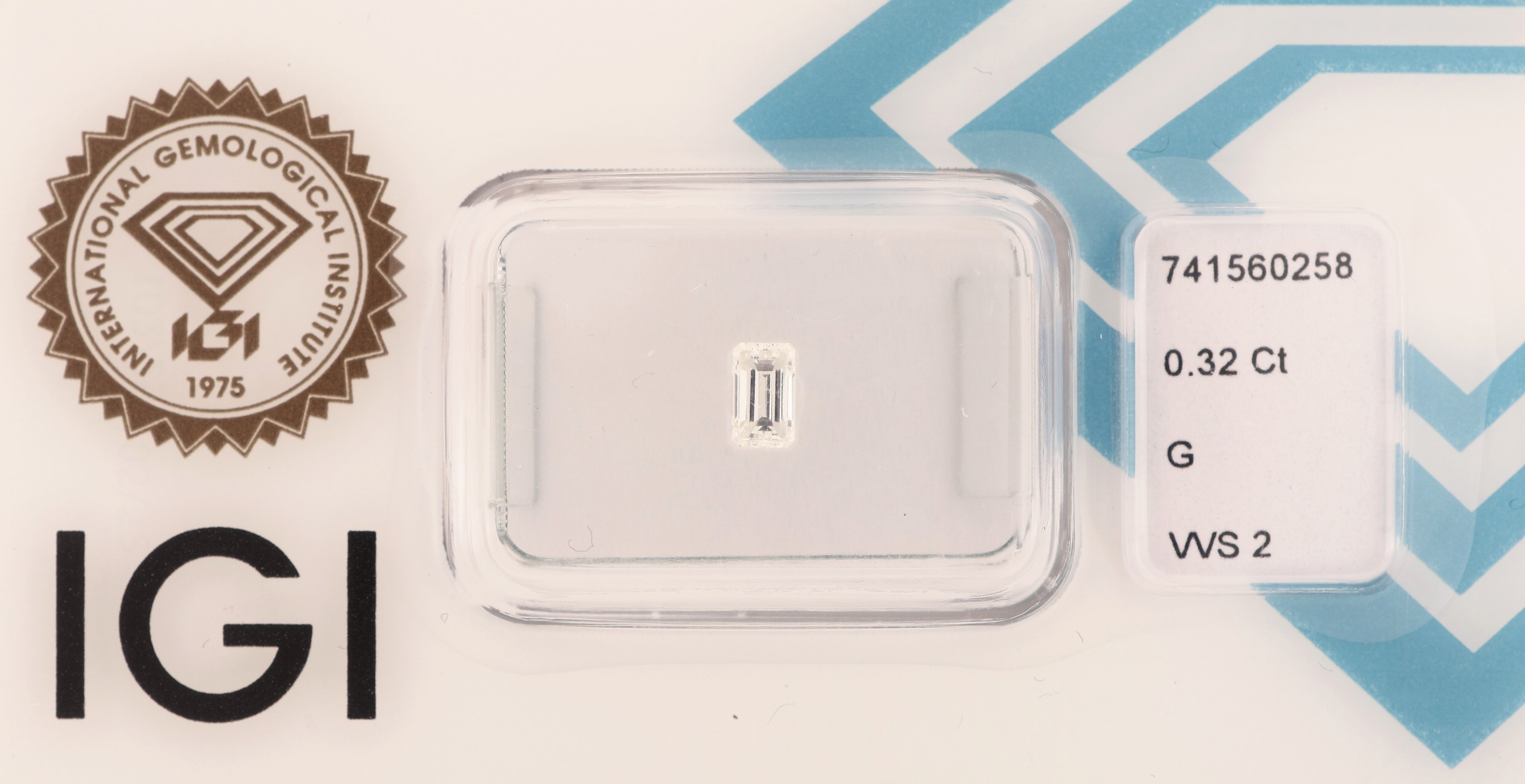 Image 27041937 - Loser Diamant, 0.32 ct feines Weiß(G)/vvs2, Emerald Cut, eingeschweißt, mit ...