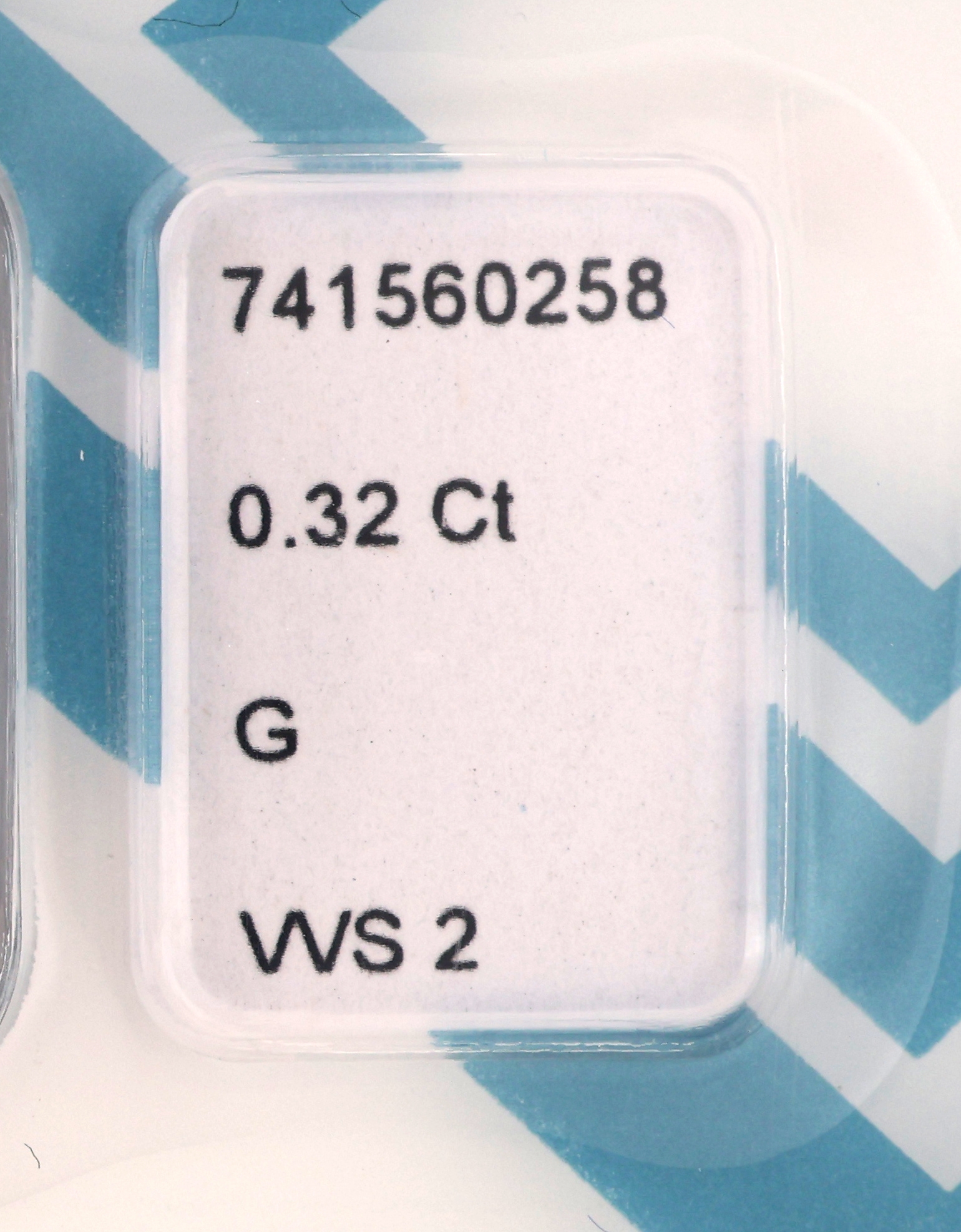 Detail a: Loser Diamant, 0.32 ct feines Weiß(G)/vvs2, Emerald Cut, eingeschweißt, mit IGI-Expertise