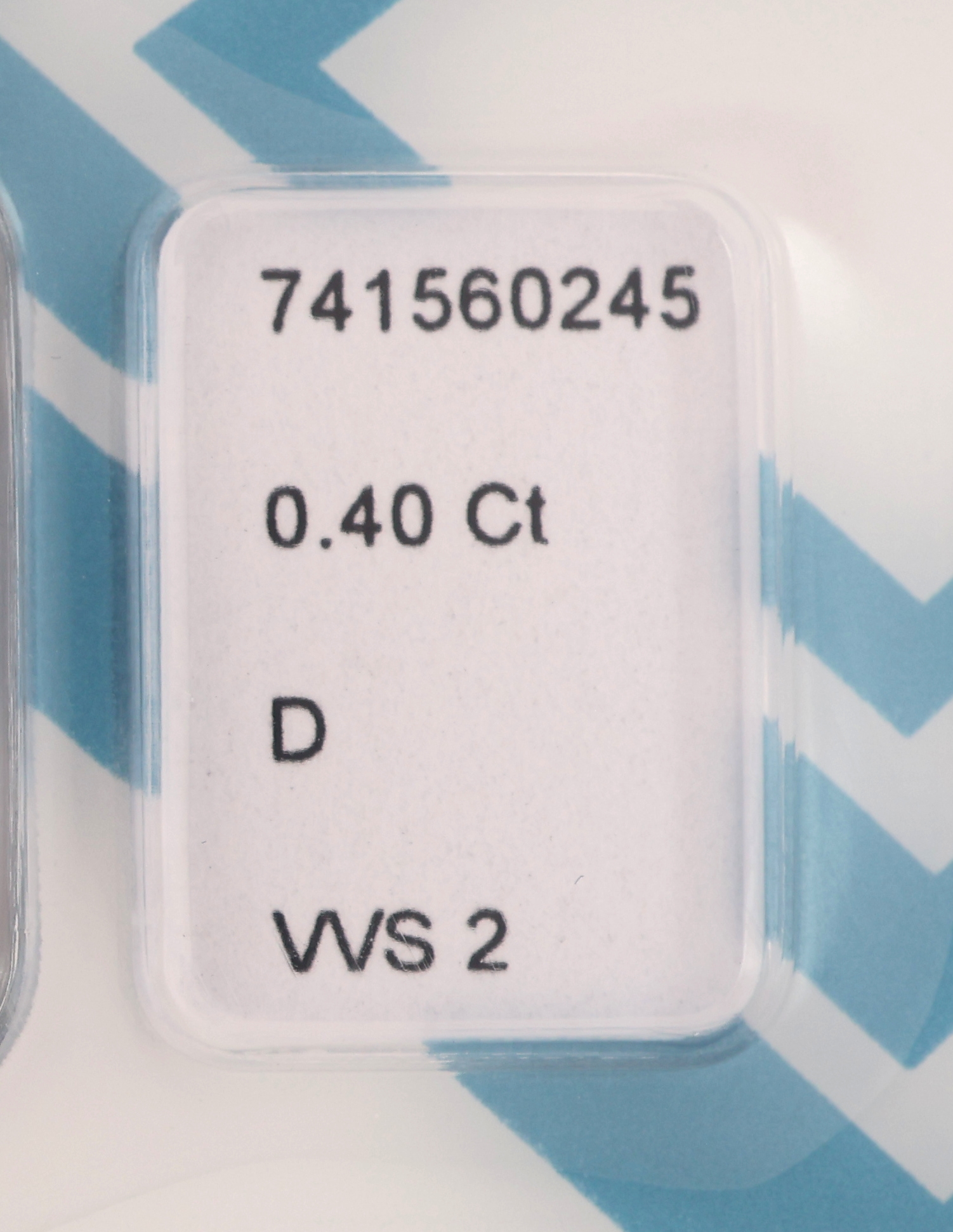 Detail a: Loser Brillant, 0.40 ct hochfeines Weiß+(D)/vvs2, eingeschweißt, mit IGI- Expertise