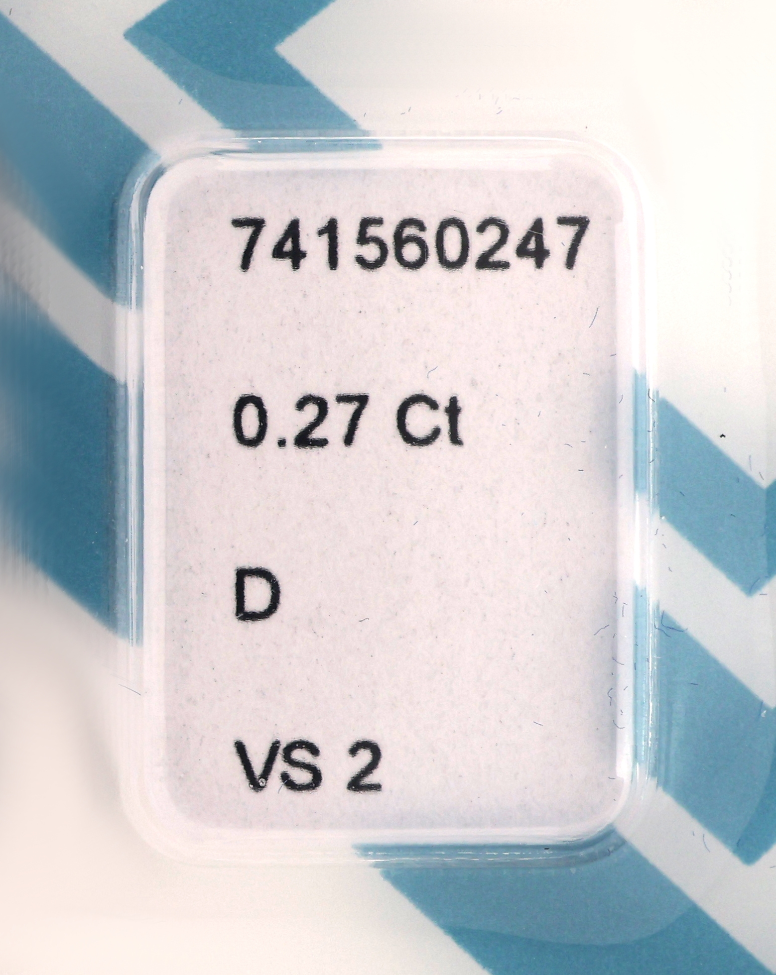 Detail a: Loser Brillant, 0.27 ct hochfeines Weiß+(D)/vs2, eingeschweißt, mit IGI-Expertise