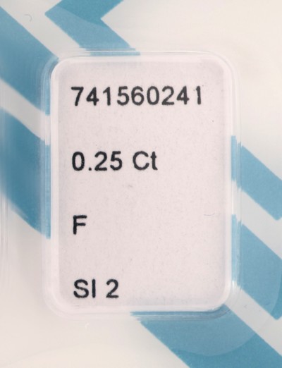 27041938a - Loser Brillant, 0.25 ct feines Weiß (F)/si2, eingeschweißt, mit IGI-Expertise ...