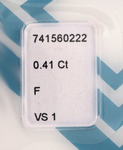 27041943a - Loser Brillant, 0.41 ct feines Weiß (F)/vs1, eingeschweißt, mit IGI-Expertise ...