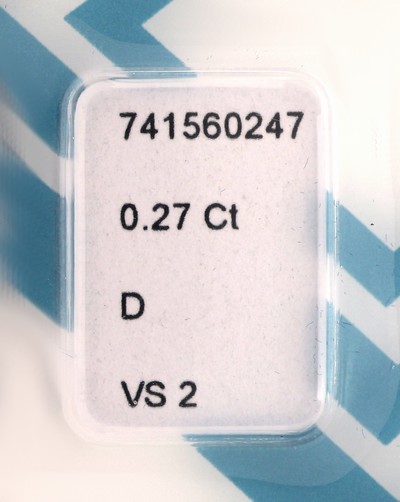 27041944a - Loser Brillant, 0.27 ct hochfeines Weiß (D)/vs2, eingeschweißt, mit IGI-Expertise ...