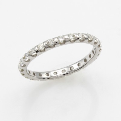 27041996a - Memoryring mit Brillanten, WG 585/000, 25 Brill. zus. ca. 0.75 ct Weiß/lupenrein, RW ...